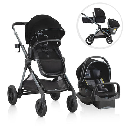 Pivot Xpand Modular Travel System with Litemax Infant Car Seat with Anti-Rebound Bar (Ayrshire Black)