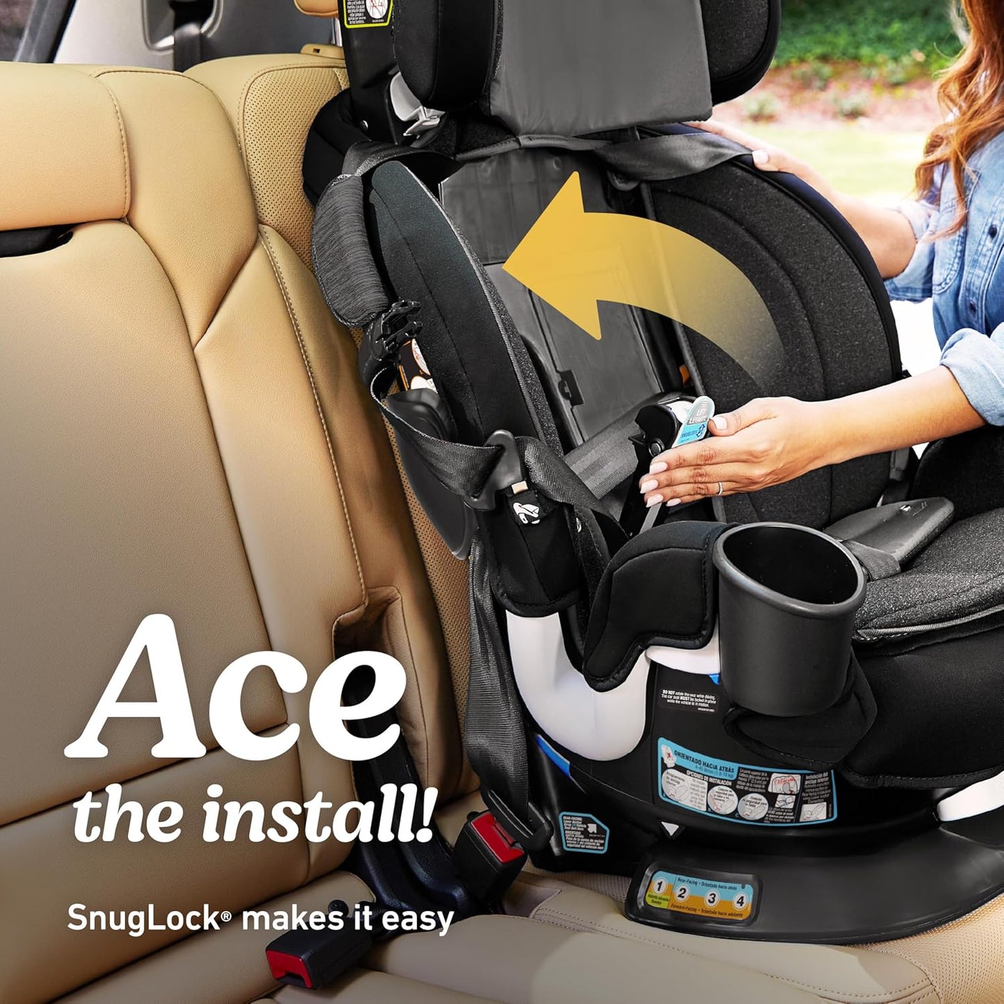 Graco Turn2Me 3-In-1 Rotating Convertible Car Seat, Cambridge, Rear-Facing Rotation Only, Forward-Facing Mode, Highback Booster up to 100 Lbs, Adjustable Headrest & Harness, Steel Reinforced Frame