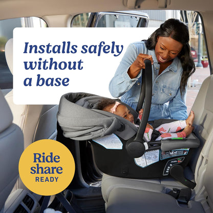 Graco Gomax Infant Car Seat, Orchid Haze, Lightweight, Reclining Rear Facing Car Seat Installs with or without a Base