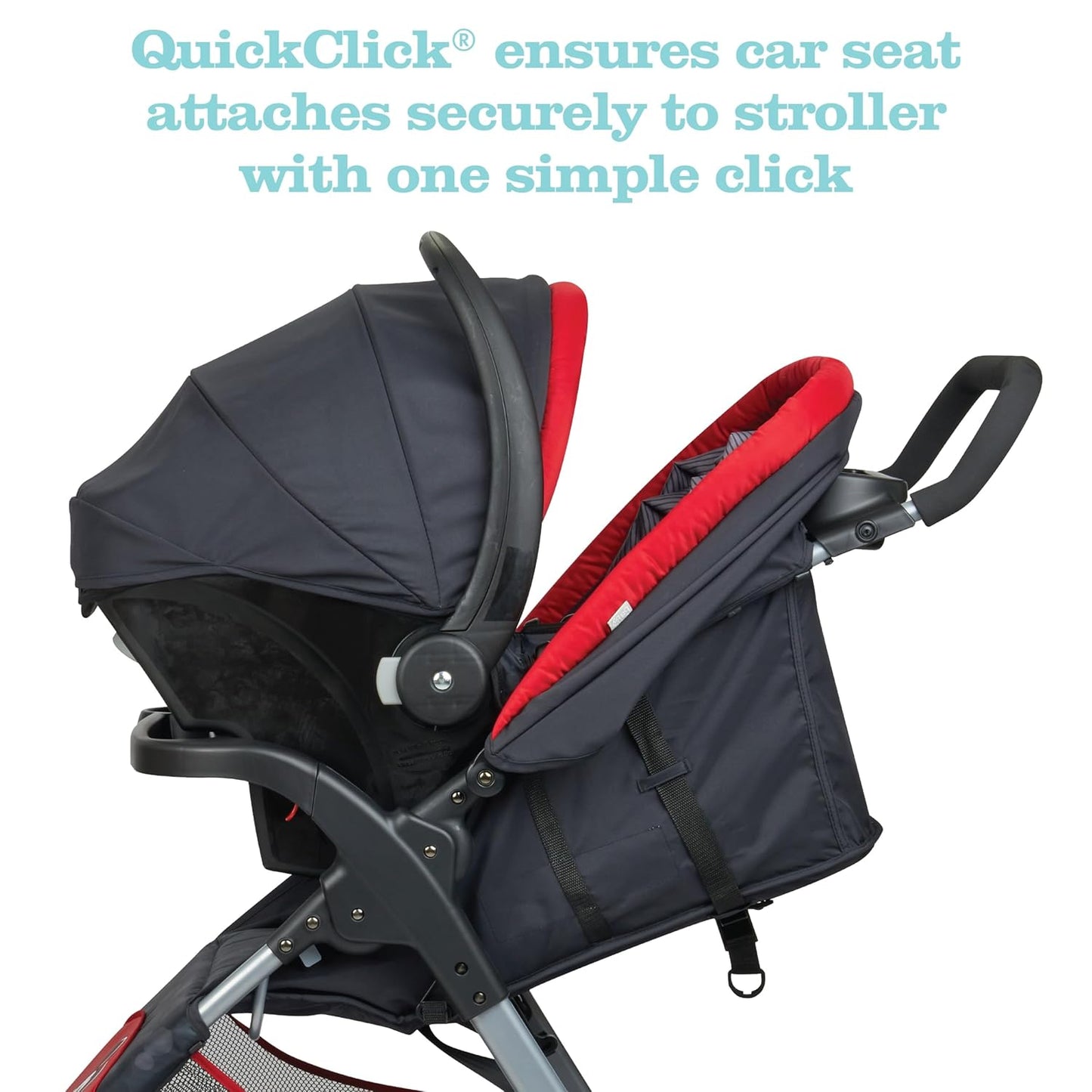 Disney Baby Minnie Mouse Simple Fold LX Travel System, Lift to Fold Compactly in Less than a Second for Easy Storage; Self-Standing When Folded, Minnie Dot Party