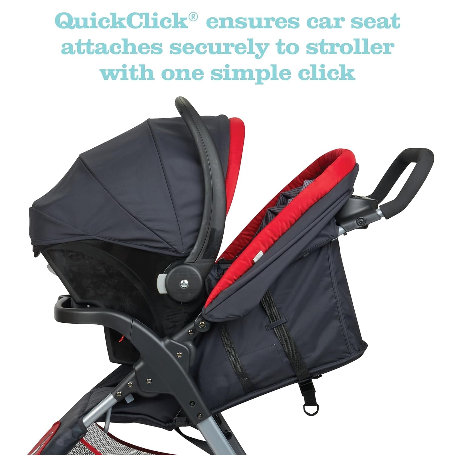 Disney Baby Minnie Mouse Simple Fold LX Travel System, Lift to Fold Compactly in Less than a Second for Easy Storage; Self-Standing When Folded, Minnie Dot Party