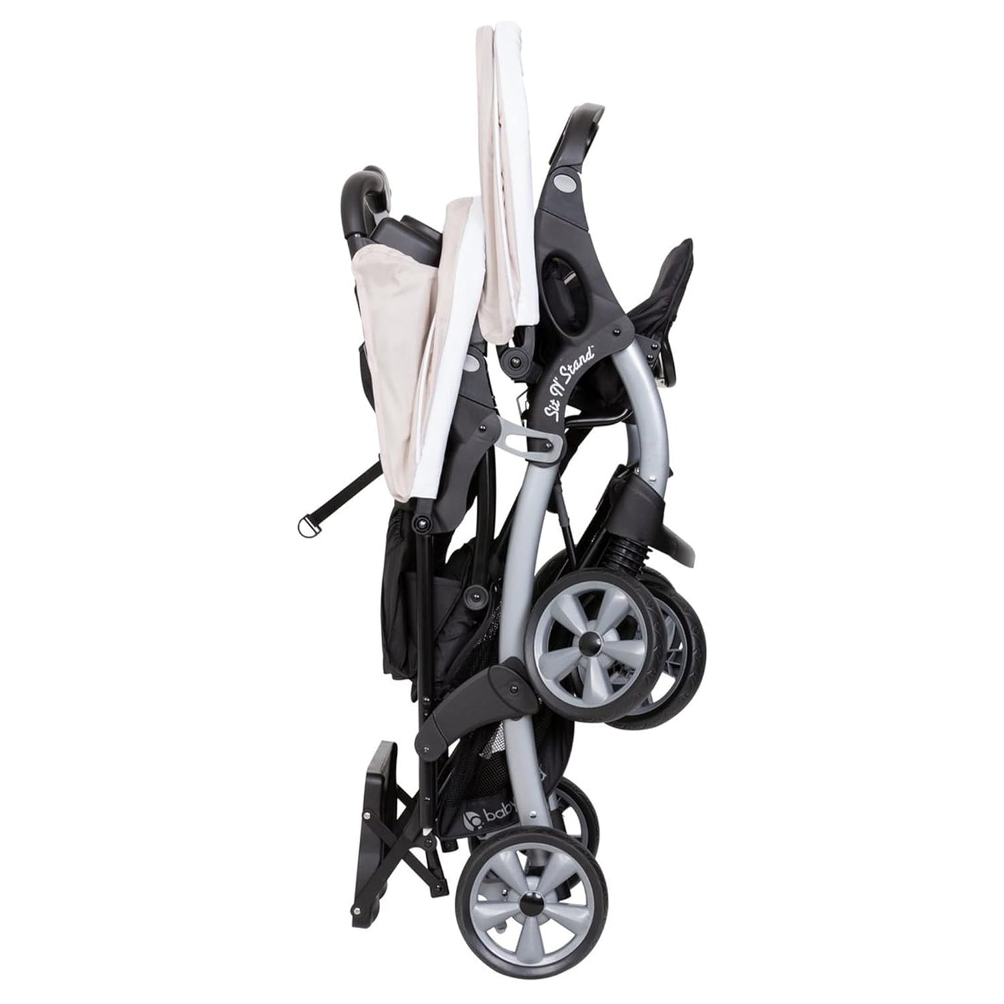 Baby Trend Infant and Toddler Double Stroller & 2 Car Seat Combo, 3 Pc Set, Khaki - Portable and Lightweight Stroller Duo and Car Seat Travel System Tandem