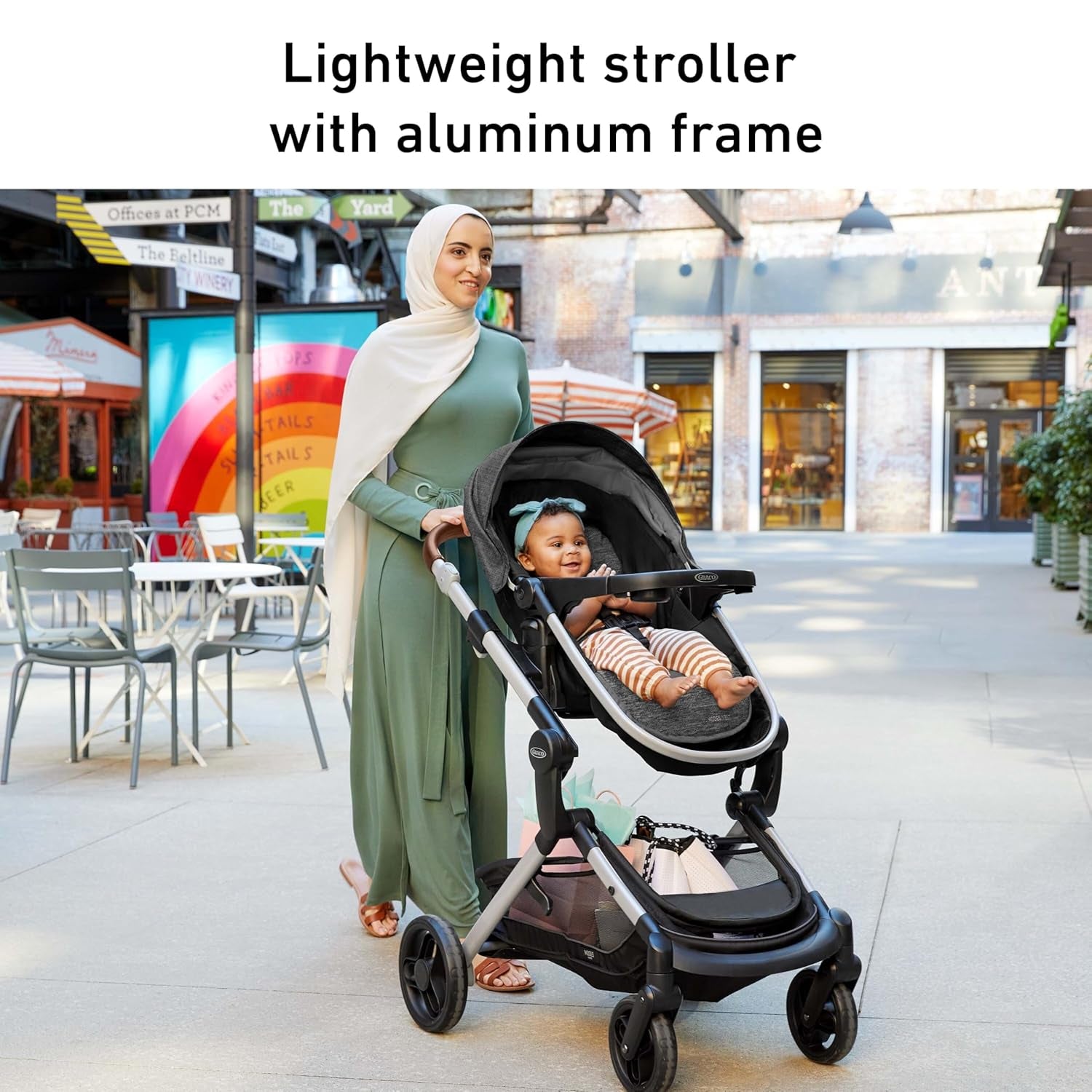 Graco Modes Nest Travel System, 3-In1 Modular Carseat Stroller Combo, Adjustable Slide2Me Infant Car Seat Carrier to Toddler Stroller, Includes the Snugride DLX Infant Car Seat, Sullivan
