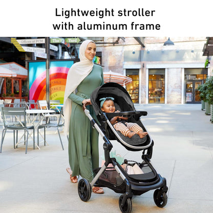 Graco Modes Nest Travel System, 3-In1 Modular Carseat Stroller Combo, Adjustable Slide2Me Infant Car Seat Carrier to Toddler Stroller, Includes the Snugride DLX Infant Car Seat, Sullivan