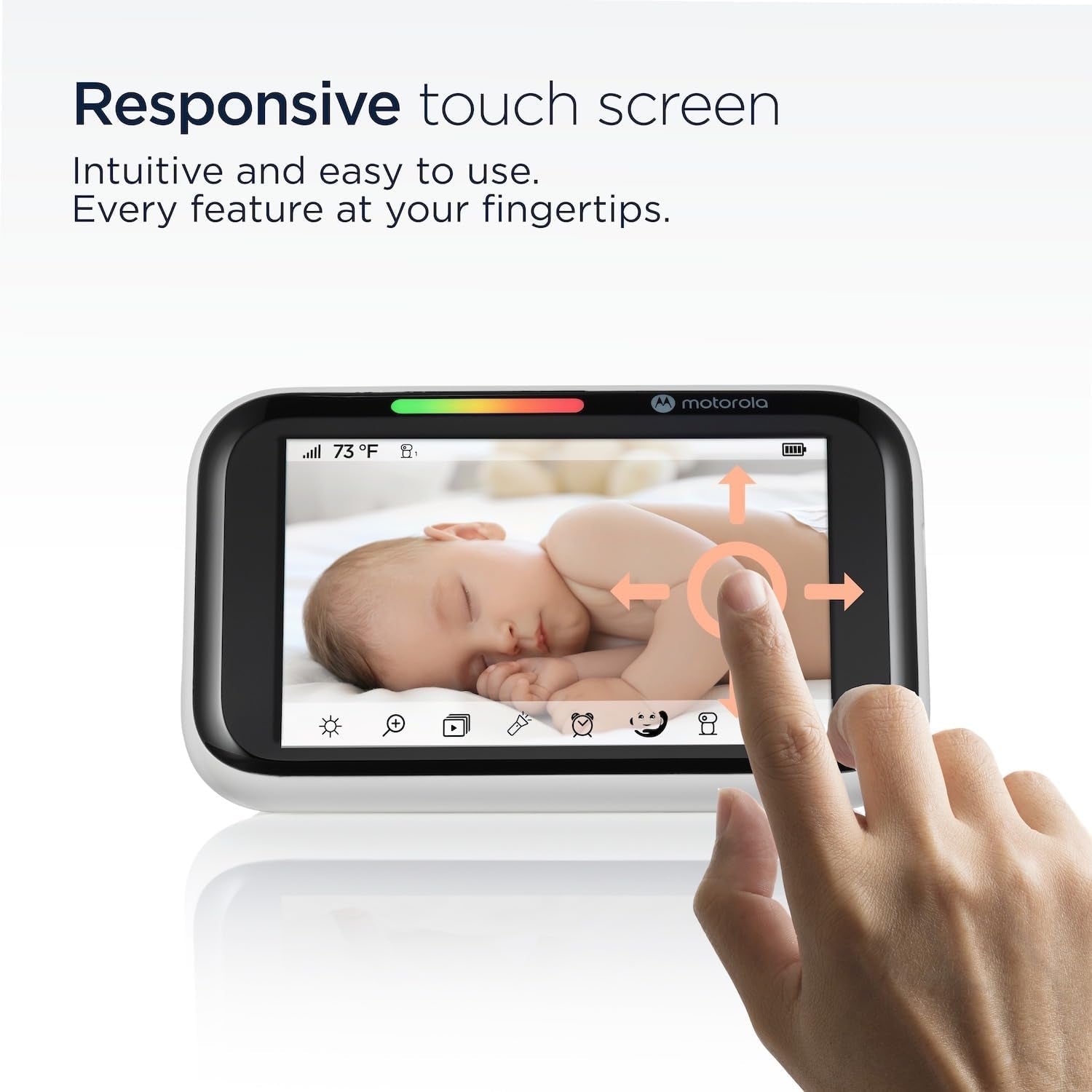 Motorola Nursery PIP1710 Connect Baby Monitor with AI Cry Detection & Translation | Wi-Fi HD Camera, 5" Touch Screen Parent Unit, App Monitoring, Night Vision