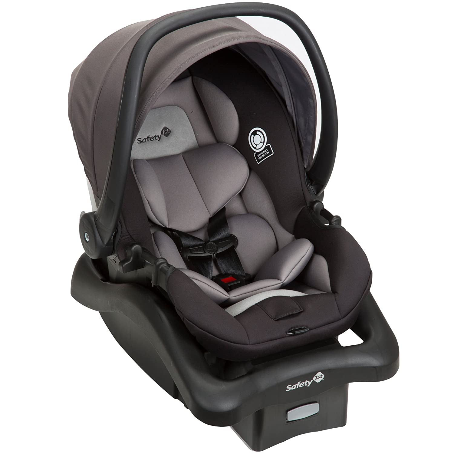 Safety 1St Smooth Ride Travel System Stroller and Onboard FLX Infant Car Seat, Newborn to Toddler Baby Combo, Easy-Install, Large Canopy, Ample Storage, Foldable, Rear-Facing 4-30 Lbs, Monument