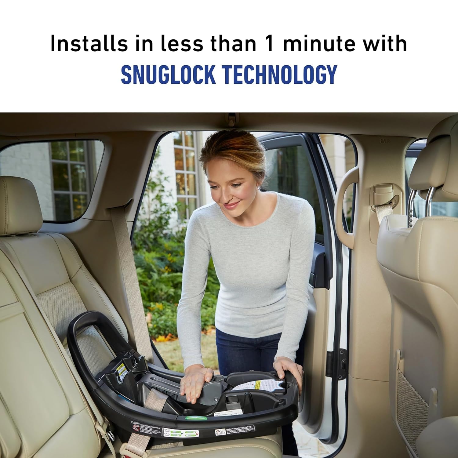 Graco Snugride Snugfit Elite Infant Car Seat, anti Rebound Bar for Extra Safety, Snuglock Easy Install, Premium Softgood, All-Weather Boot, Baby Car Seat, Nico