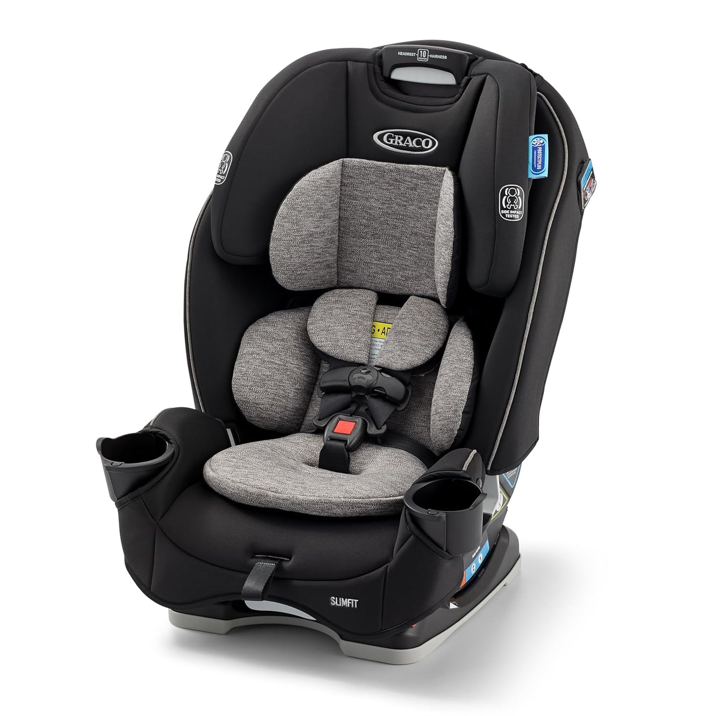 Graco Slimfit 3-In-1 Convertible Car Seat, Ultra-Space-Saving Design, Jarret, Suitable for Rear and Forward-Facing, Highback Booster Seat with 10-Position Headrest