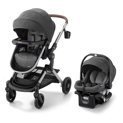 Graco Modes Nest Travel System, 3-In1 Modular Carseat Stroller Combo, Adjustable Slide2Me Infant Car Seat Carrier to Toddler Stroller, Includes the Snugride DLX Infant Car Seat, Sullivan