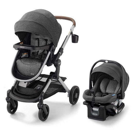 Graco Modes Nest Travel System, 3-In1 Modular Carseat Stroller Combo, Adjustable Slide2Me Infant Car Seat Carrier to Toddler Stroller, Includes the Snugride DLX Infant Car Seat, Sullivan