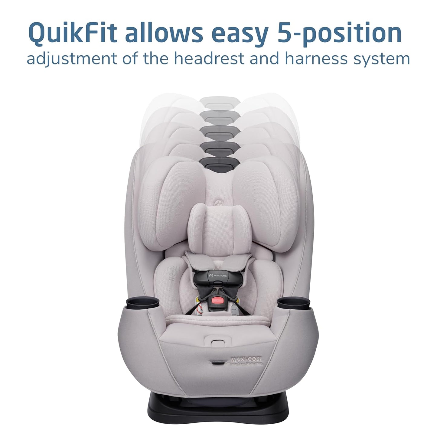 Maxi-Cosi Pria Max 3-In-1 Convertible Car Seat, Infant to Toddler Car Seat, Clipquick Magnetic Chest Clip, Quick-Install Latch, Machine-Washable Cover, 5-100 Lbs, Oyster Shell