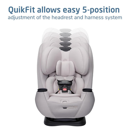 Maxi-Cosi Pria Max 3-In-1 Convertible Car Seat, Infant to Toddler Car Seat, Clipquick Magnetic Chest Clip, Quick-Install Latch, Machine-Washable Cover, 5-100 Lbs, Oyster Shell