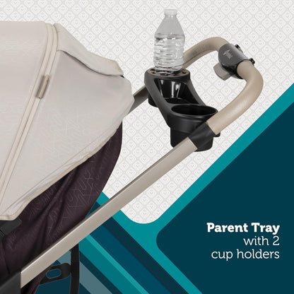 Safety 1St Deluxe Grow and Go Travel System Stroller and Car Seat Combo, 8-In-1 Travel System, Weight Capacity 4-30 Lbs, Dunes Edge