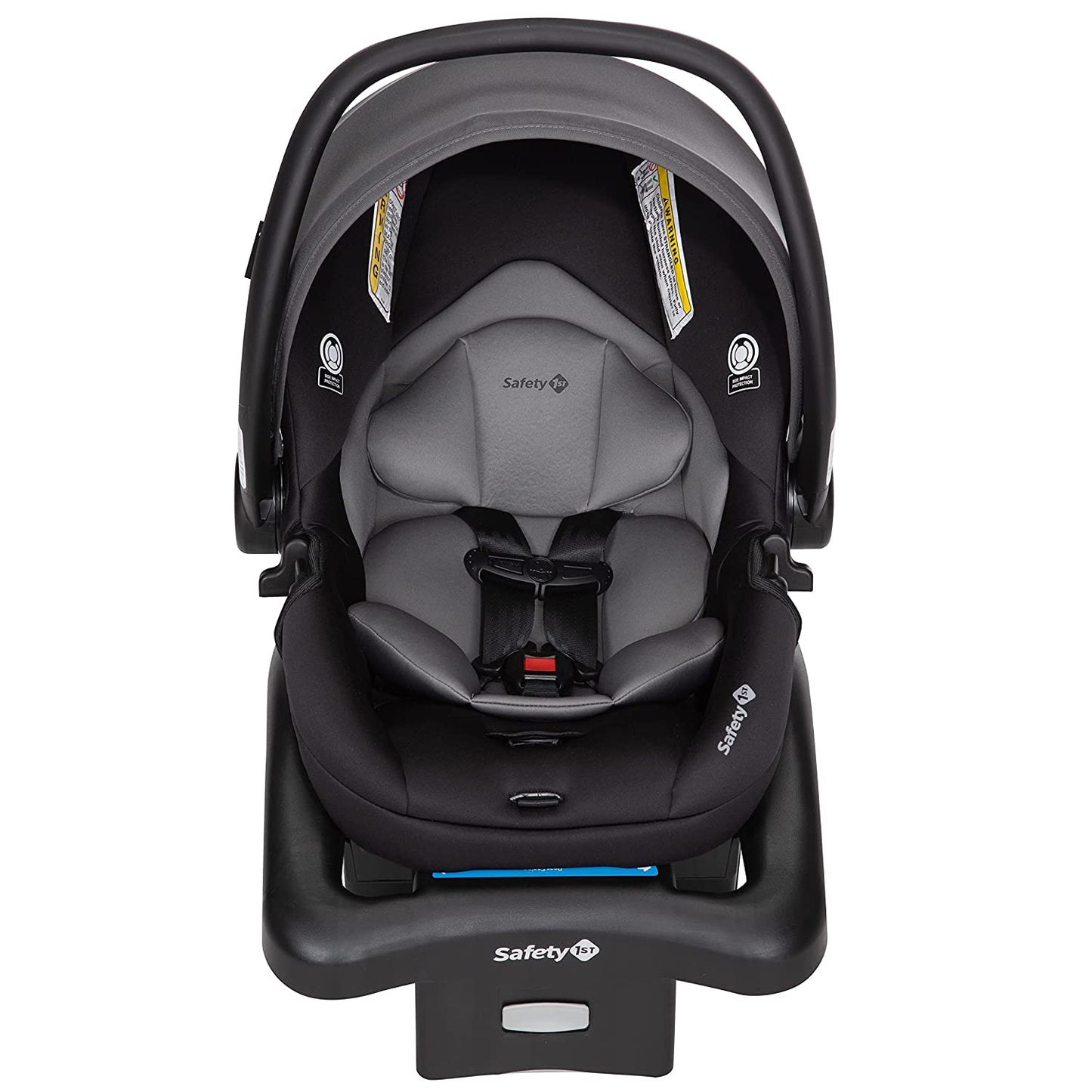 Safety 1St Smooth Ride Travel System Stroller and Onboard FLX Infant Car Seat, Newborn to Toddler Baby Combo, Easy-Install, Large Canopy, Ample Storage, Foldable, Rear-Facing 4-30 Lbs, Monument