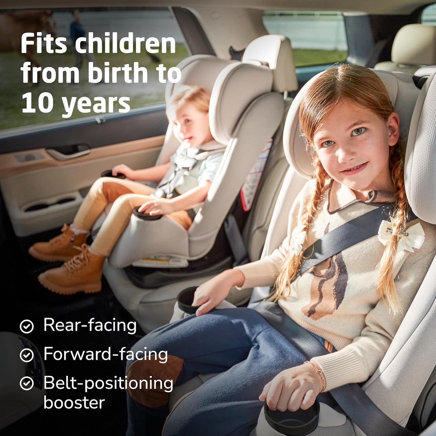 Maxi-Cosi Pria All-In-One Convertible Car Seat, Infant to Toddler Car Seat, Easy-Install Harness, Machine-Washable Cover, 5-100 Lbs, Sea Scape