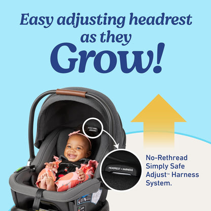 Graco Gomax Infant Car Seat, Orchid Haze, Lightweight, Reclining Rear Facing Car Seat Installs with or without a Base
