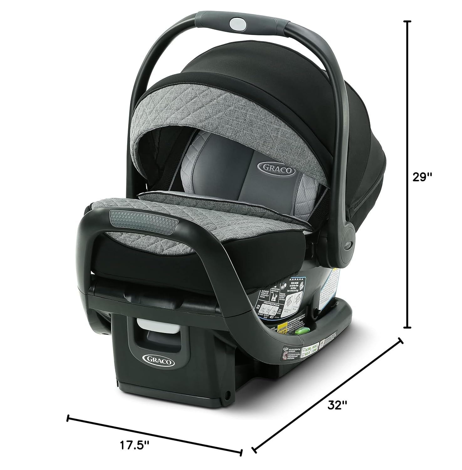 Graco Snugride Snugfit Elite Infant Car Seat, anti Rebound Bar for Extra Safety, Snuglock Easy Install, Premium Softgood, All-Weather Boot, Baby Car Seat, Nico