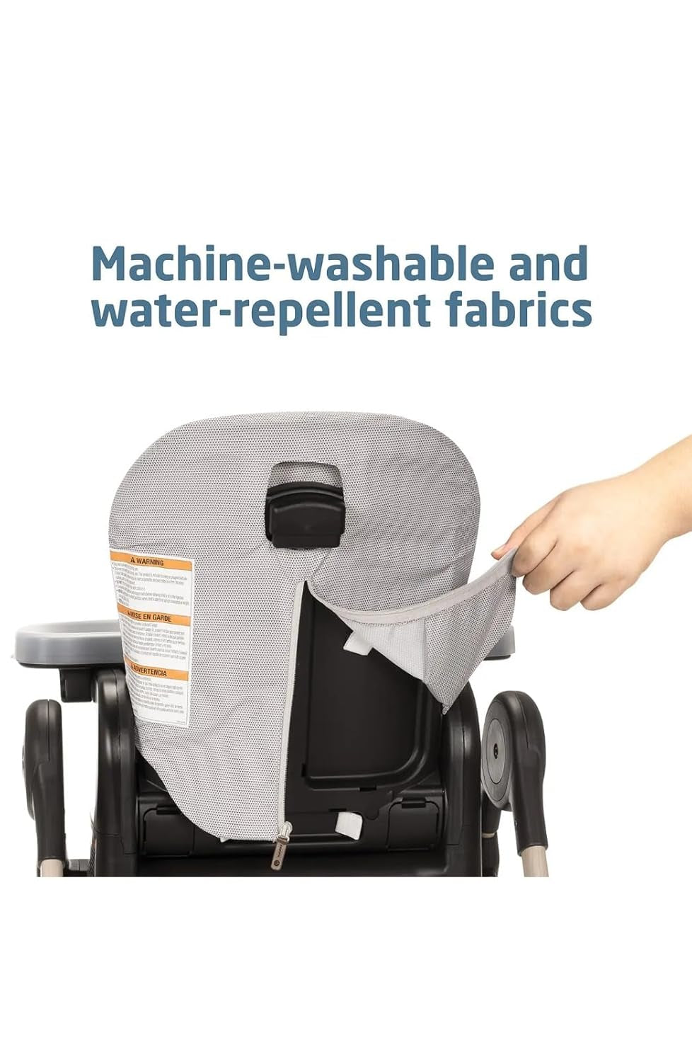 Maxi-Cosi Minla 6-In-1 High Chair for Babies & Toddlers, Portable Foldable Highchair, Ecocare Fabric, 9 Heights, 5 Reclines, 4 Tray Positions, Onyx Sand