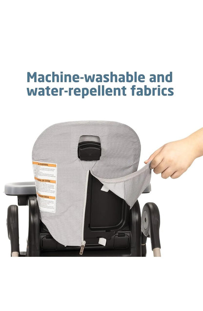 Maxi-Cosi Minla 6-In-1 High Chair for Babies & Toddlers, Portable Foldable Highchair, Ecocare Fabric, 9 Heights, 5 Reclines, 4 Tray Positions, Onyx Sand