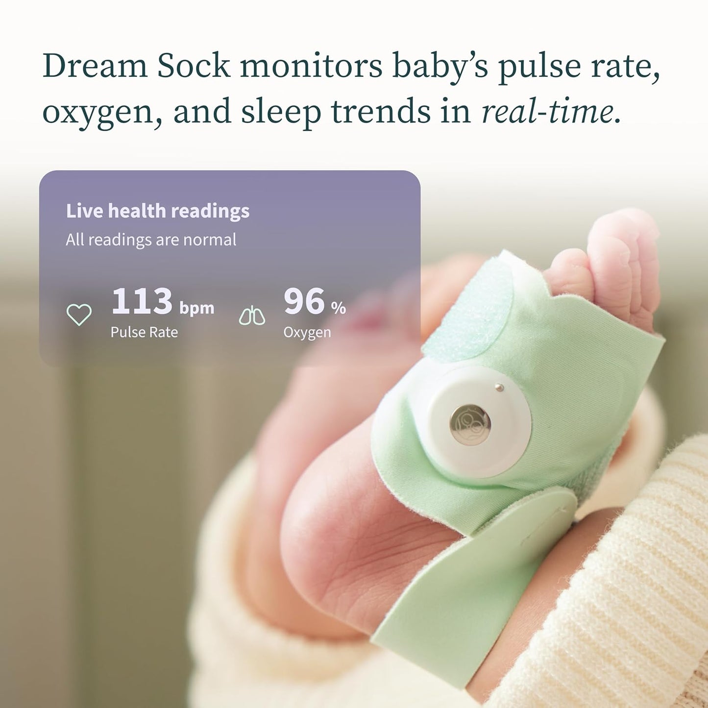 Owlet Dream Duo (Gen 2) Smart Baby Monitor Bundle – HD Video Camera + Wearable Sock Tracks Baby’S Oxygen, Heart Rate & Sleep