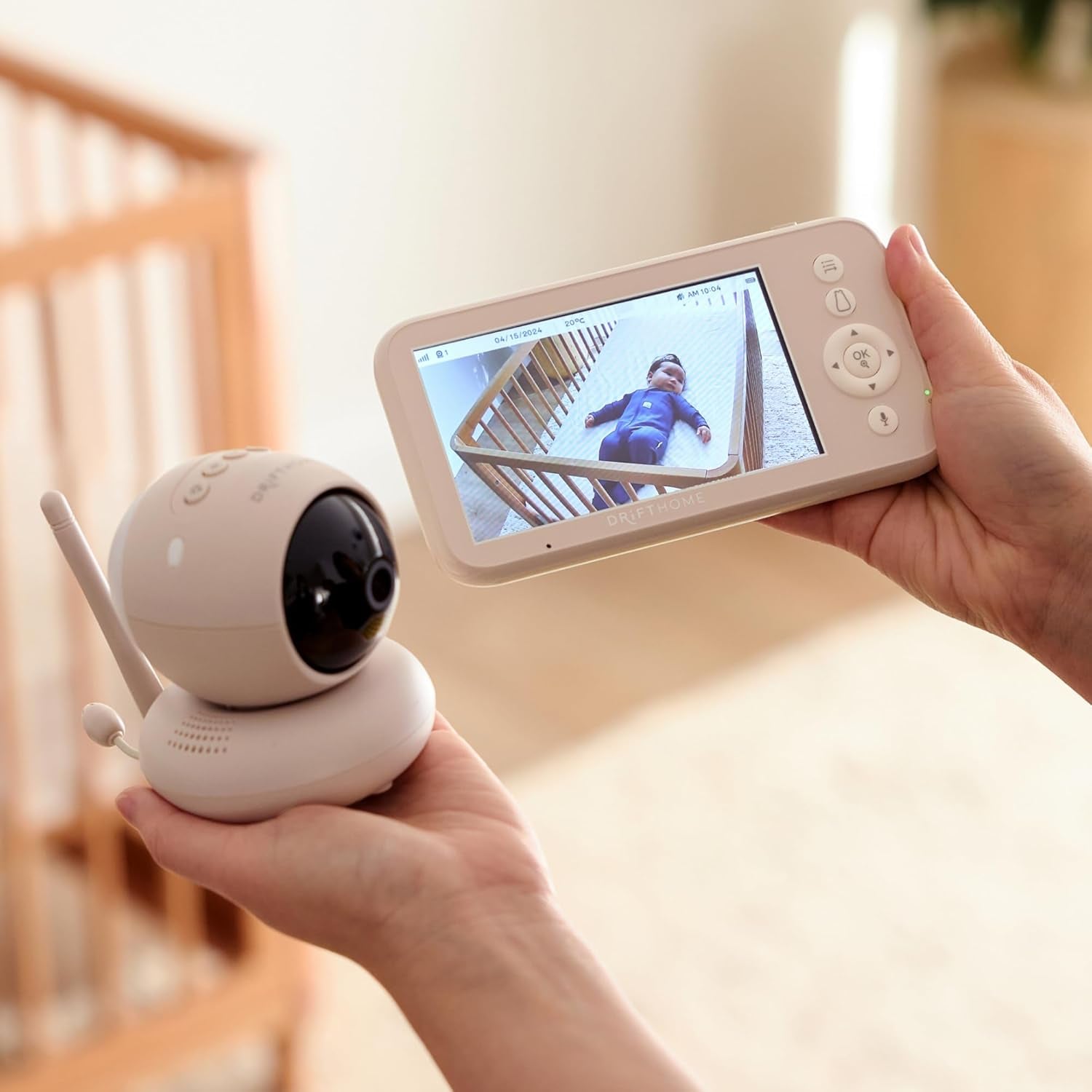Ergopouch Drift Home Baby Monitor and Smart TOG Guide – Non-Wi-Fi Monitor with Sleep Tracking, Night Light, and Intelligent TOG Dressing Guide for Safer Sleep