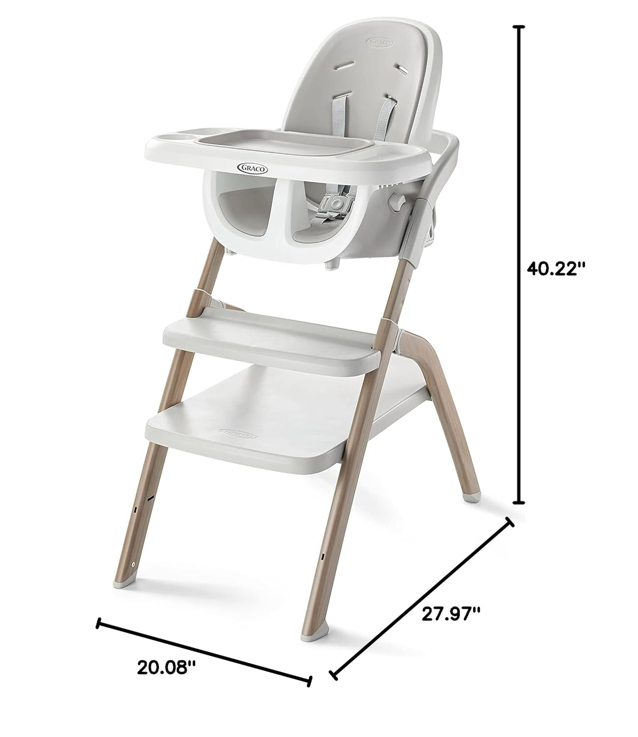 Graco Everystep 6 in 1 High Chair, Babies and Toddlers Portable Slim High Chair with 6 Growing Stages from Infant to Toddler Seating, Convenient for Dining Time, Featured Design in Misty