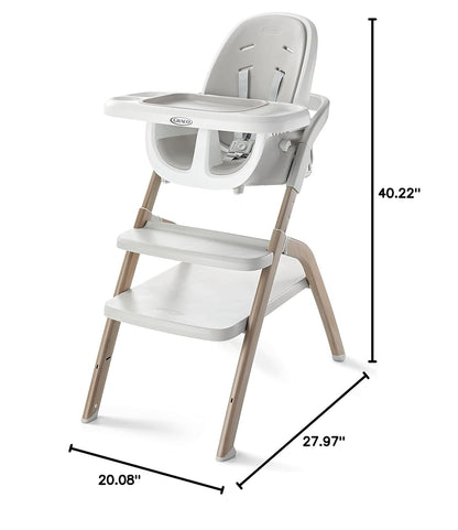 Graco Everystep 6 in 1 High Chair, Babies and Toddlers Portable Slim High Chair with 6 Growing Stages from Infant to Toddler Seating, Convenient for Dining Time, Featured Design in Misty