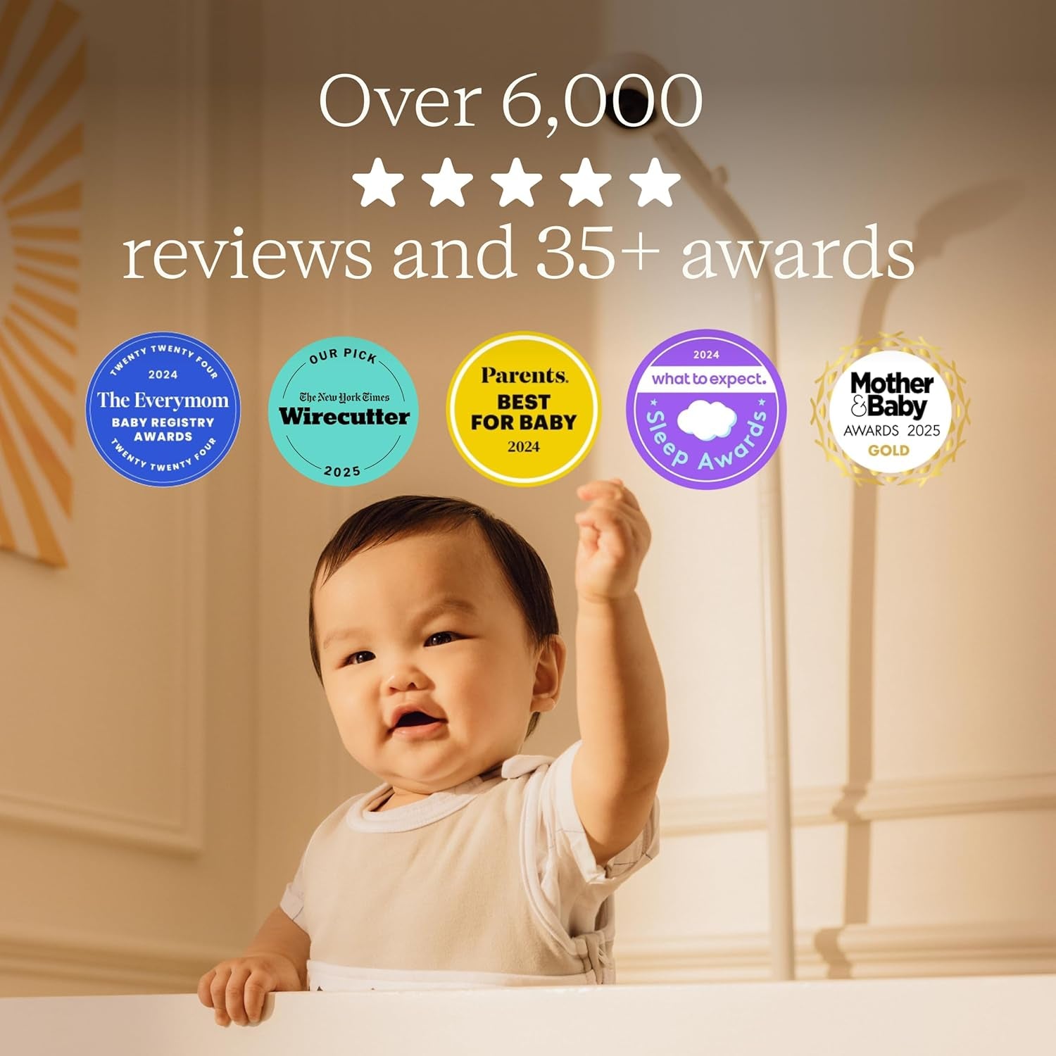 Nanit Pro Smart Baby Monitor - 1080P Wi-Fi Video Camera, 2-Way Audio, See Your Baby from Anywhere, Sound/Motion/Cry Notifications, Night Vision