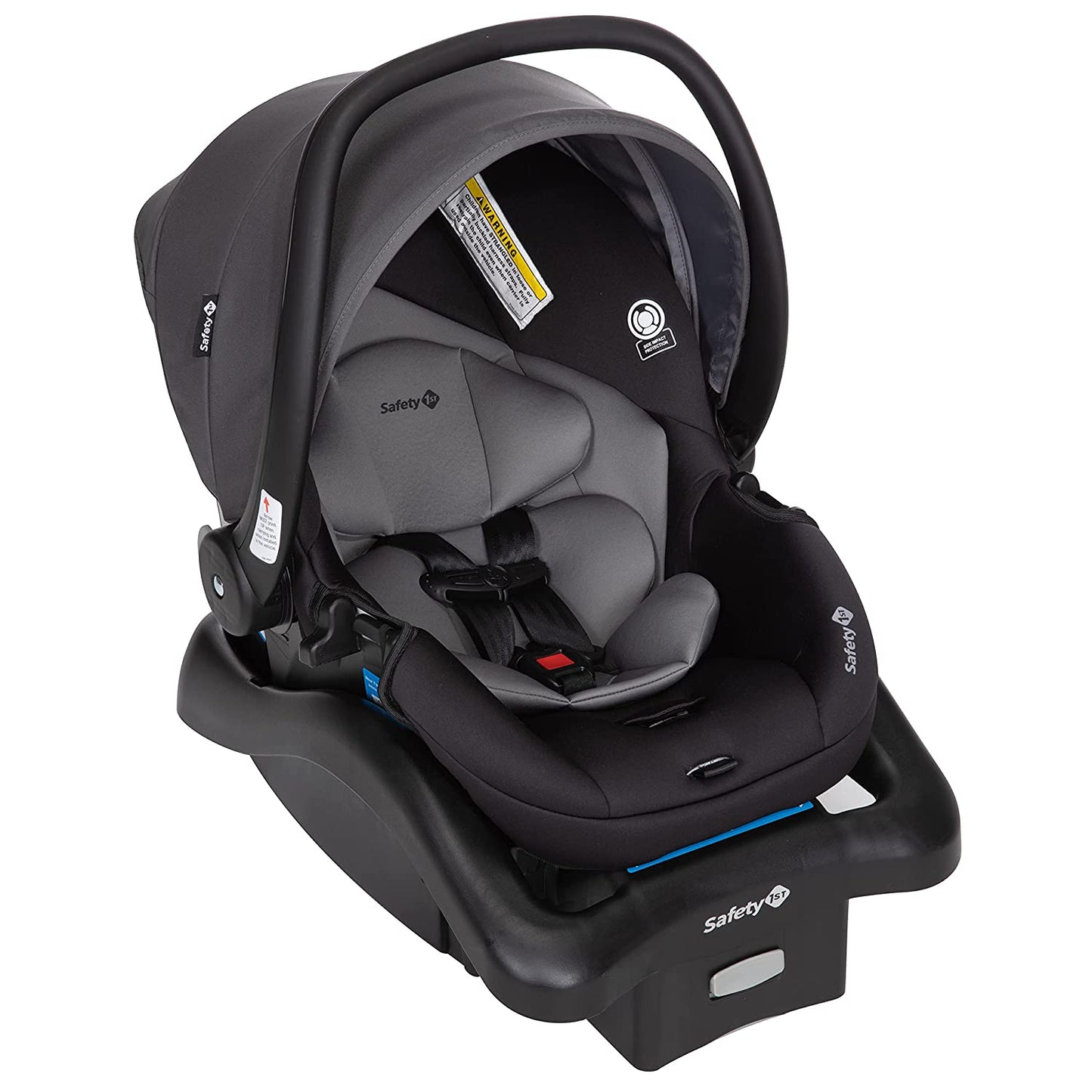 Safety 1St Smooth Ride Travel System Stroller and Onboard FLX Infant Car Seat, Newborn to Toddler Baby Combo, Easy-Install, Large Canopy, Ample Storage, Foldable, Rear-Facing 4-30 Lbs, Monument