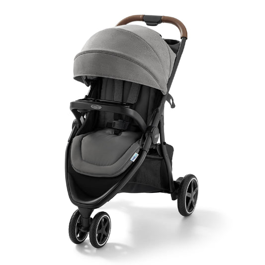 Graco Outpace LX All-Terrain 3-Wheel Baby Stroller, Cohen €” Compatible for Travel System, Easy One-Hand Fold, In-Seat Suspension for Comfortable Ride, Never-Flat Rubber Tires