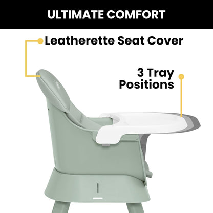 Jeep Milestone 6-In-1 High Chair by Delta Children - High Chair Converts to Stool, Booster Seat, Toddler Chair, Activity Table and Desk and Chair, Sage Green