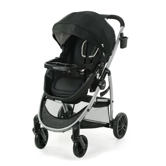 Graco Modes Pramette Stroller, 3-In-1 Baby Stroller, 3 Modes from Infant Car Seat Carrier, Infant Pramette, to Toddler Stroller, Reversible Seat, One Hand Fold, Extra Storage, Child Tray, Pierce