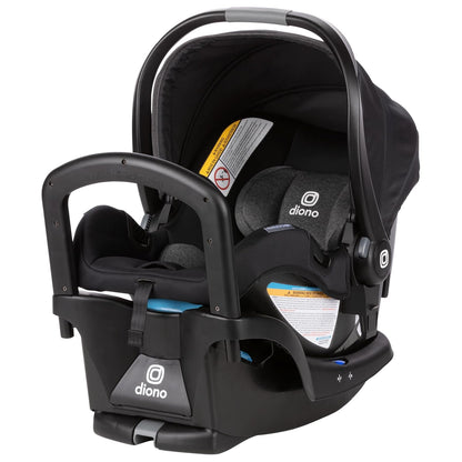 Diono Liteclik 30 R Safeplus Infant Car Seat and Base, Rear-Facing for Infants 4-30Lbs, Safeplus Engineering, with Infant Insert, UPF 50+ Sunshade (Black)