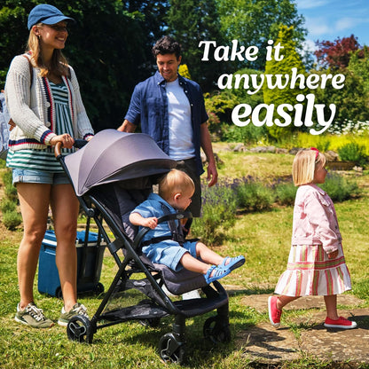 Graco Ready2Jet Compact Stroller – Overhead Friendly Compact Travel Stroller with Automatic Fold, Kingston