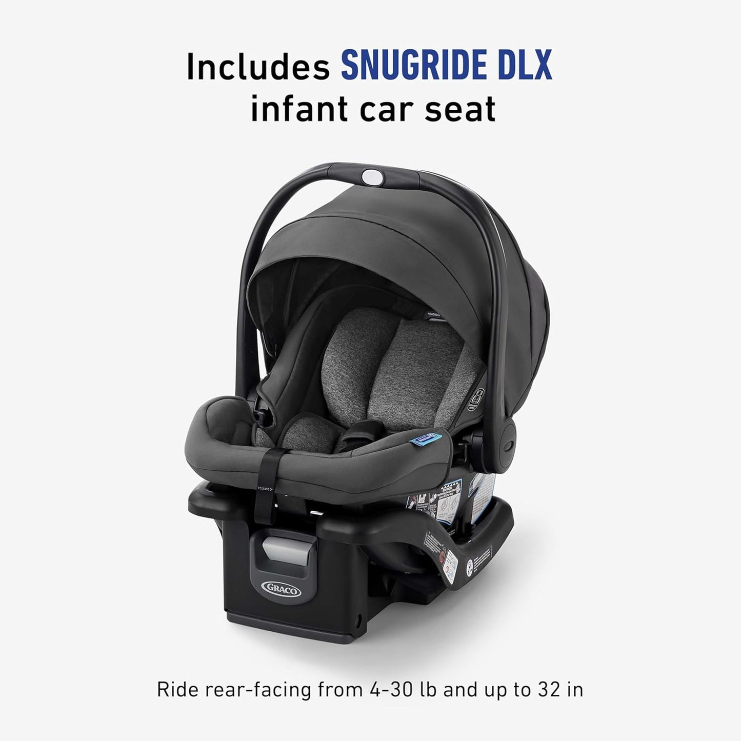 Graco Modes Nest Travel System, 3-In1 Modular Carseat Stroller Combo, Adjustable Slide2Me Infant Car Seat Carrier to Toddler Stroller, Includes the Snugride DLX Infant Car Seat, Sullivan