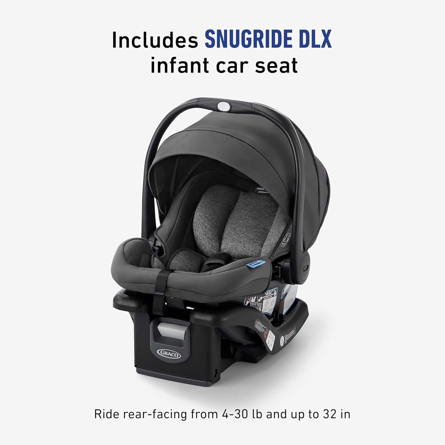 Graco Modes Nest Travel System, 3-In1 Modular Carseat Stroller Combo, Adjustable Slide2Me Infant Car Seat Carrier to Toddler Stroller, Includes the Snugride DLX Infant Car Seat, Sullivan
