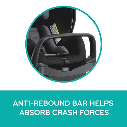 Pivot Xpand Modular Travel System with Litemax Infant Car Seat with Anti-Rebound Bar (Ayrshire Black)