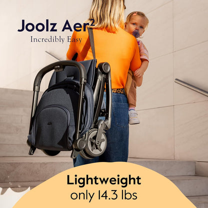 Joolz Aer2 Lightweight Travel Stroller for Baby & Toddler – Ultra-Compact One-Hand Foldable Stroller, Reclining Seat, UPF 50+ Canopy, Adjustable Leg Rest, Carry-On & Airplane Approved (Forest Green)