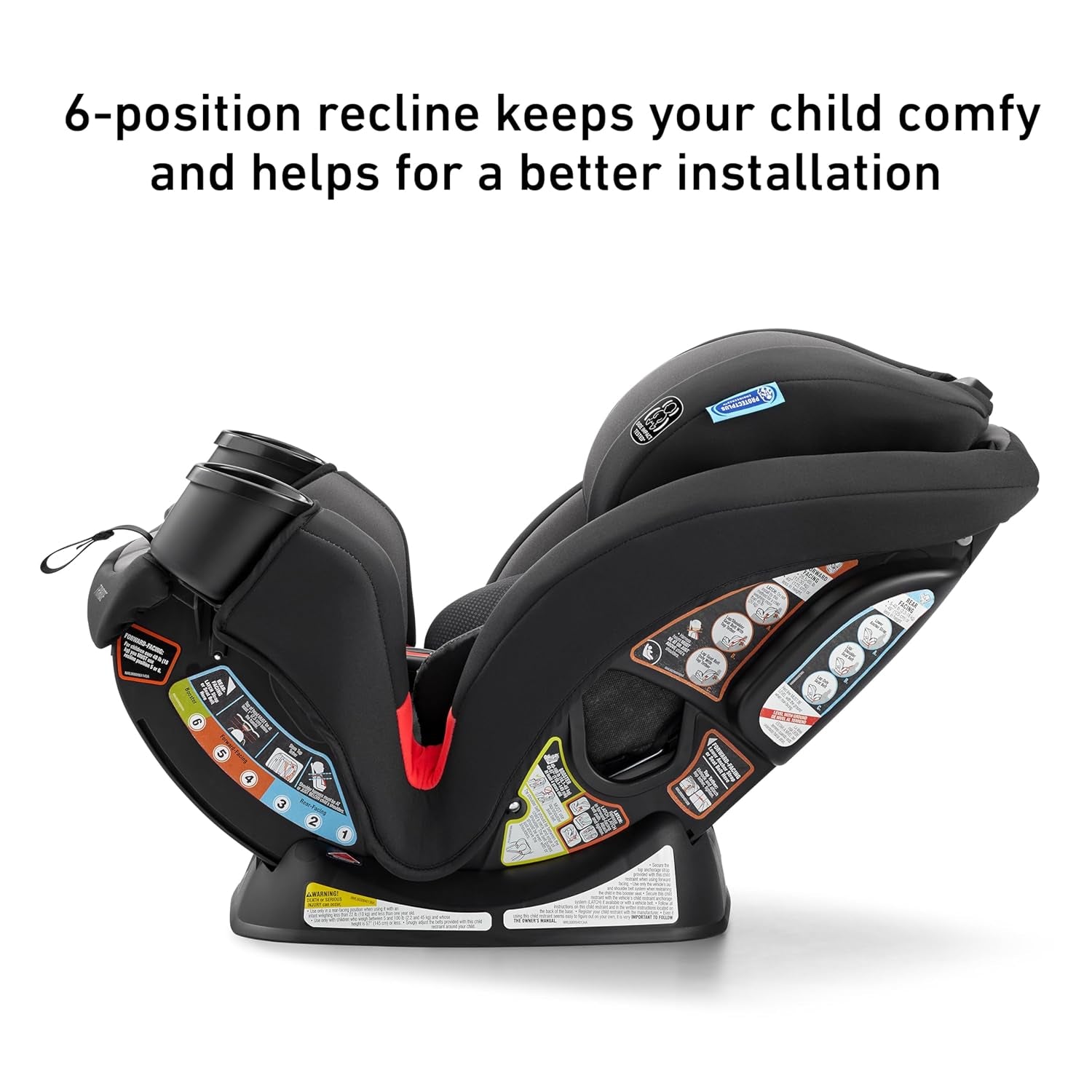 Graco Triride 3-In-1 Reclining Car Seat, Kipling - Rear & Forward Facing Car Seat, Highback Booster, Adjustable Headrest