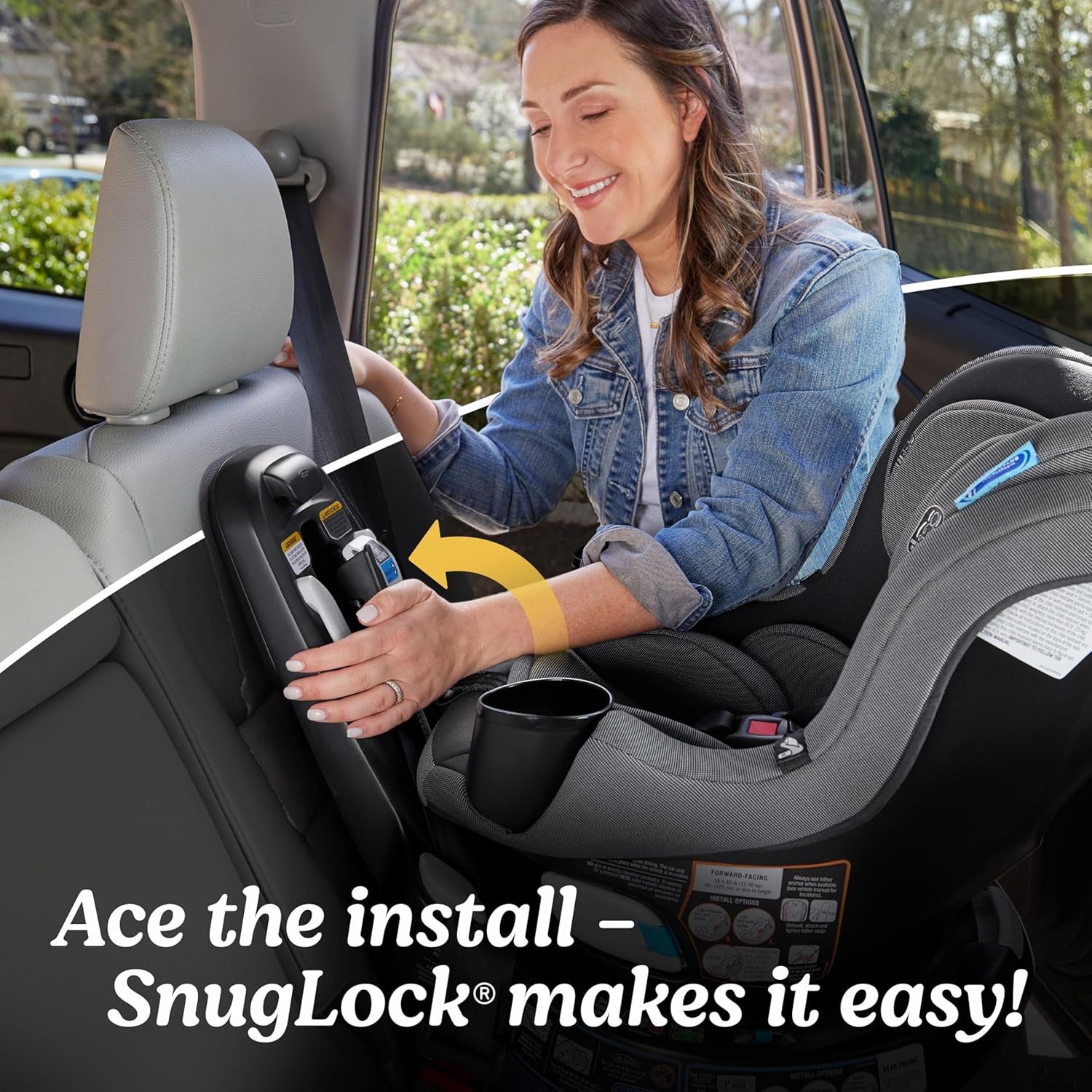 Graco Easyturn 360 2-In-1 Convertible Car Seat, 360 Degree Rotating Infant to Toddler Rotating Car Seat, 2 Modes Forward and Rear Facing, Slim Design, Cyran