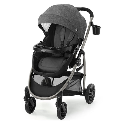 Graco Redmond Modes Pramette Stroller, 3-In-1 Convertible: Car Seat Carrier, Infant Pramette to Toddler Stroller with Reversible Seat and One-Hand Fold