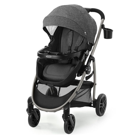 Graco Redmond Modes Pramette Stroller, 3-In-1 Convertible: Car Seat Carrier, Infant Pramette to Toddler Stroller with Reversible Seat and One-Hand Fold