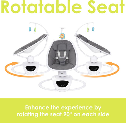 Baby Trend Numotion Infinity Swing – 5 Motion Modes, Touchscreen Control, Remote, Multi‑Position Recline & Hanging Toys – Dash Grey